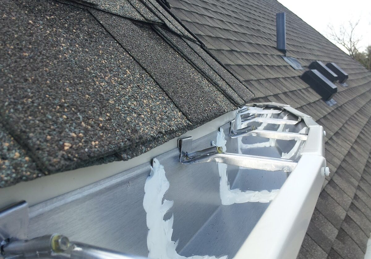 Professional eavestrough installation showing quality craftsmanship